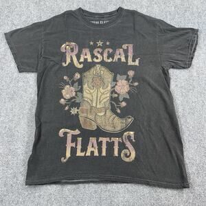 Rascal Flatts Band T Shirt Gray Distressed Graphic Tee Country Music S/M
